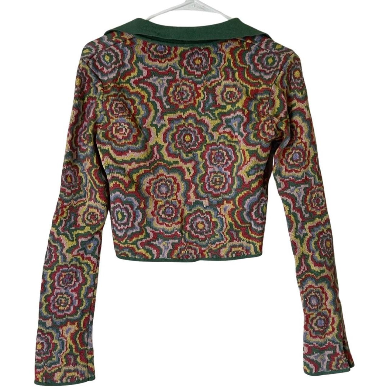 The Ragged Priest Women's Green and Pink Cardigan (3)