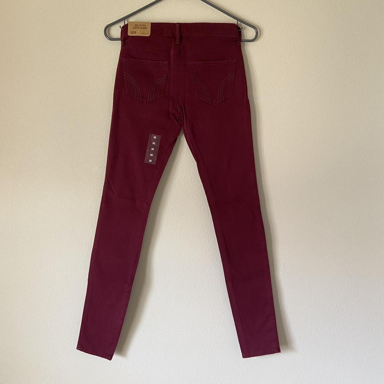 Hollister Deep Red Wash Super Skinny Denim Jeans. Depop