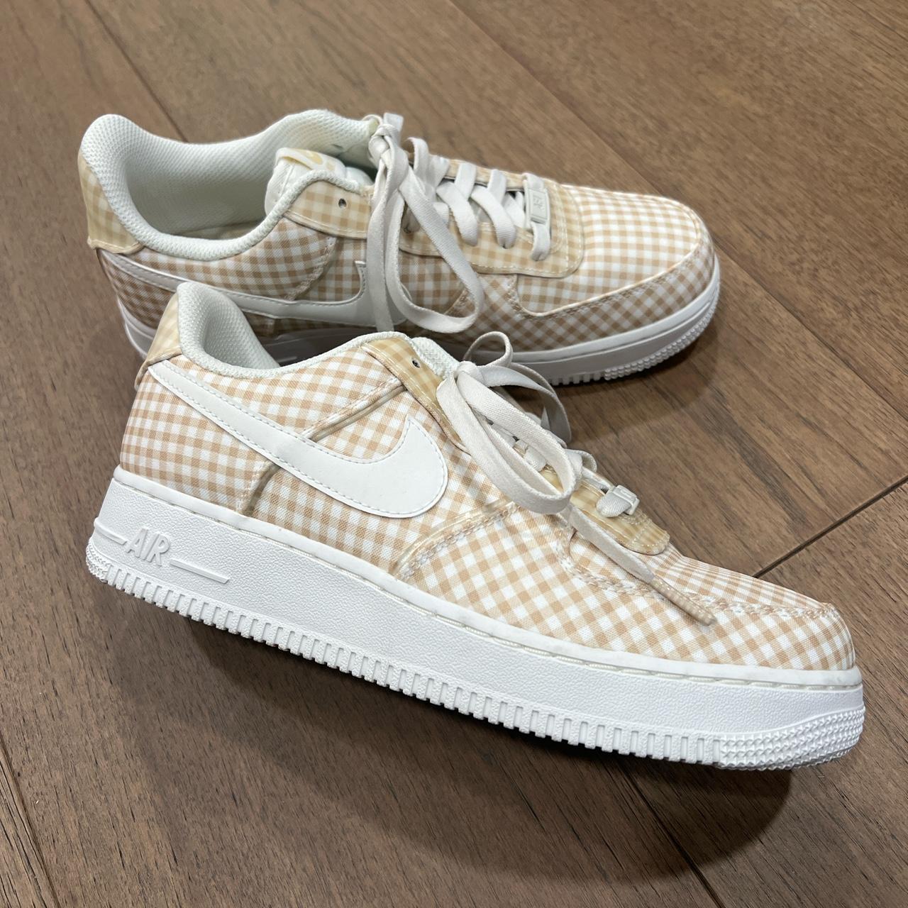 Air force 1 on sale gingham pack beige