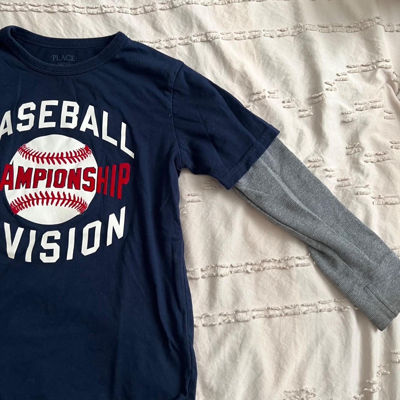 Baseball Maternity Tee in Blue