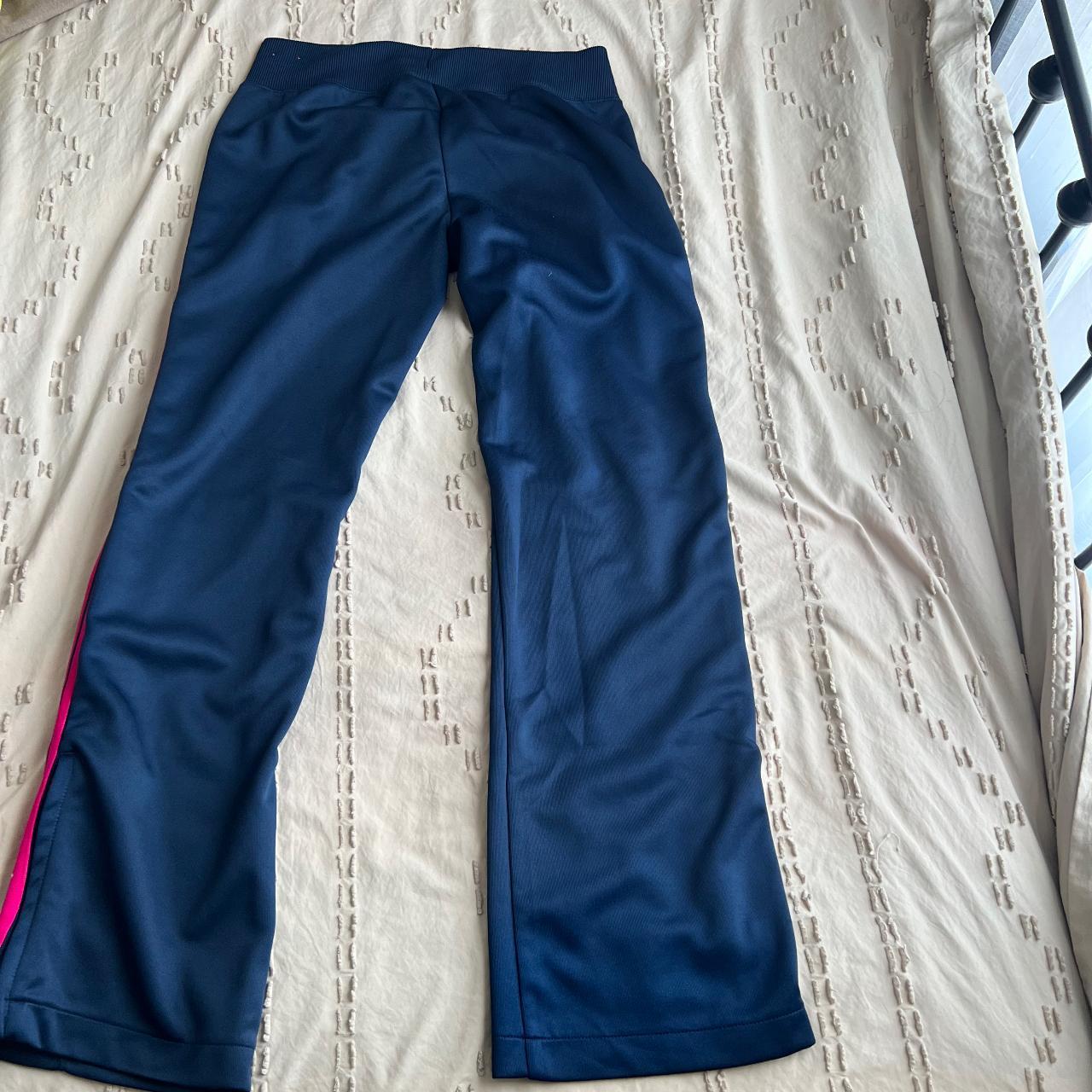 navy and pink sneakers