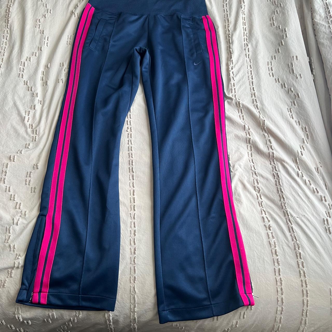 navy and pink sneakers