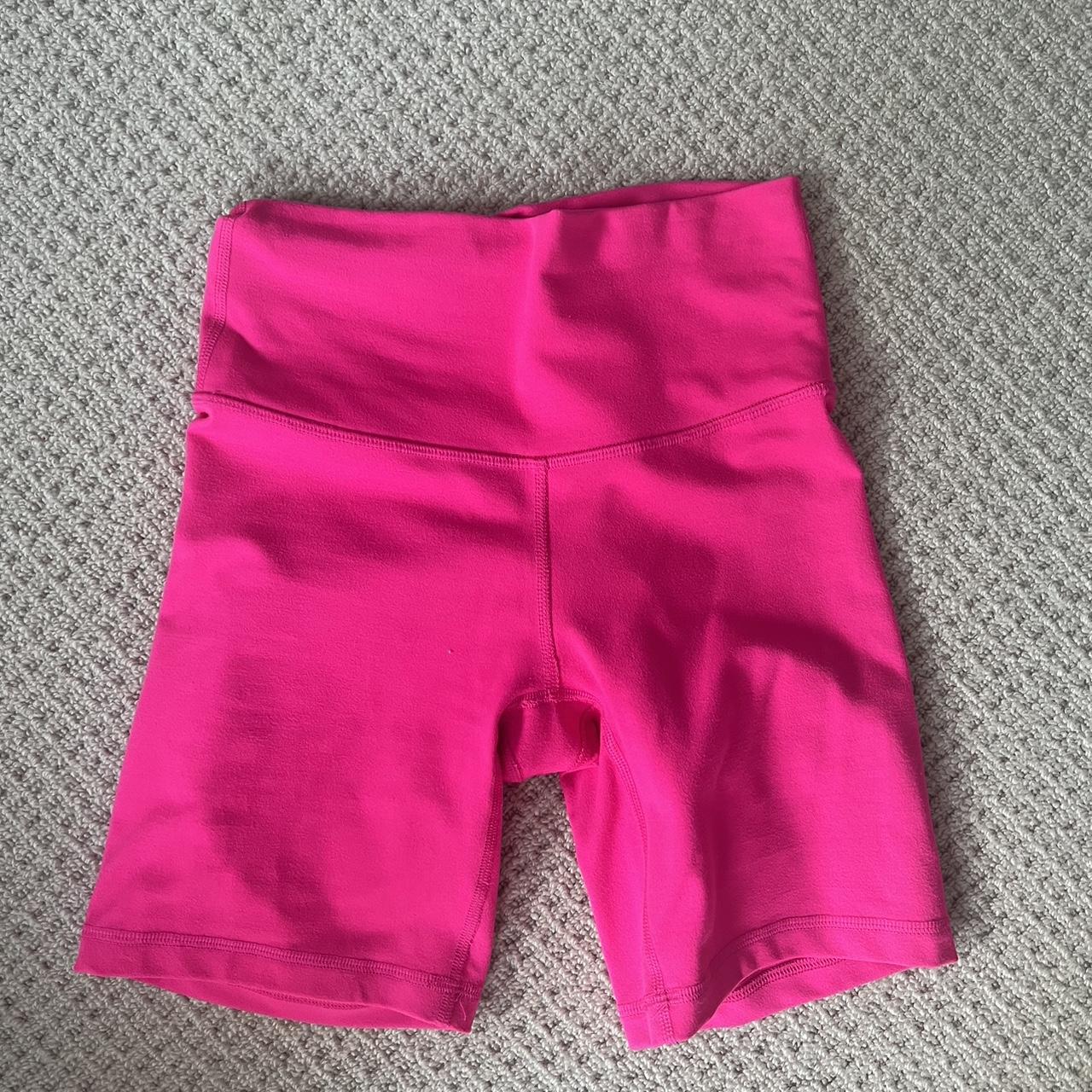 RARE TNA hot pink biker shorts size small - Depop