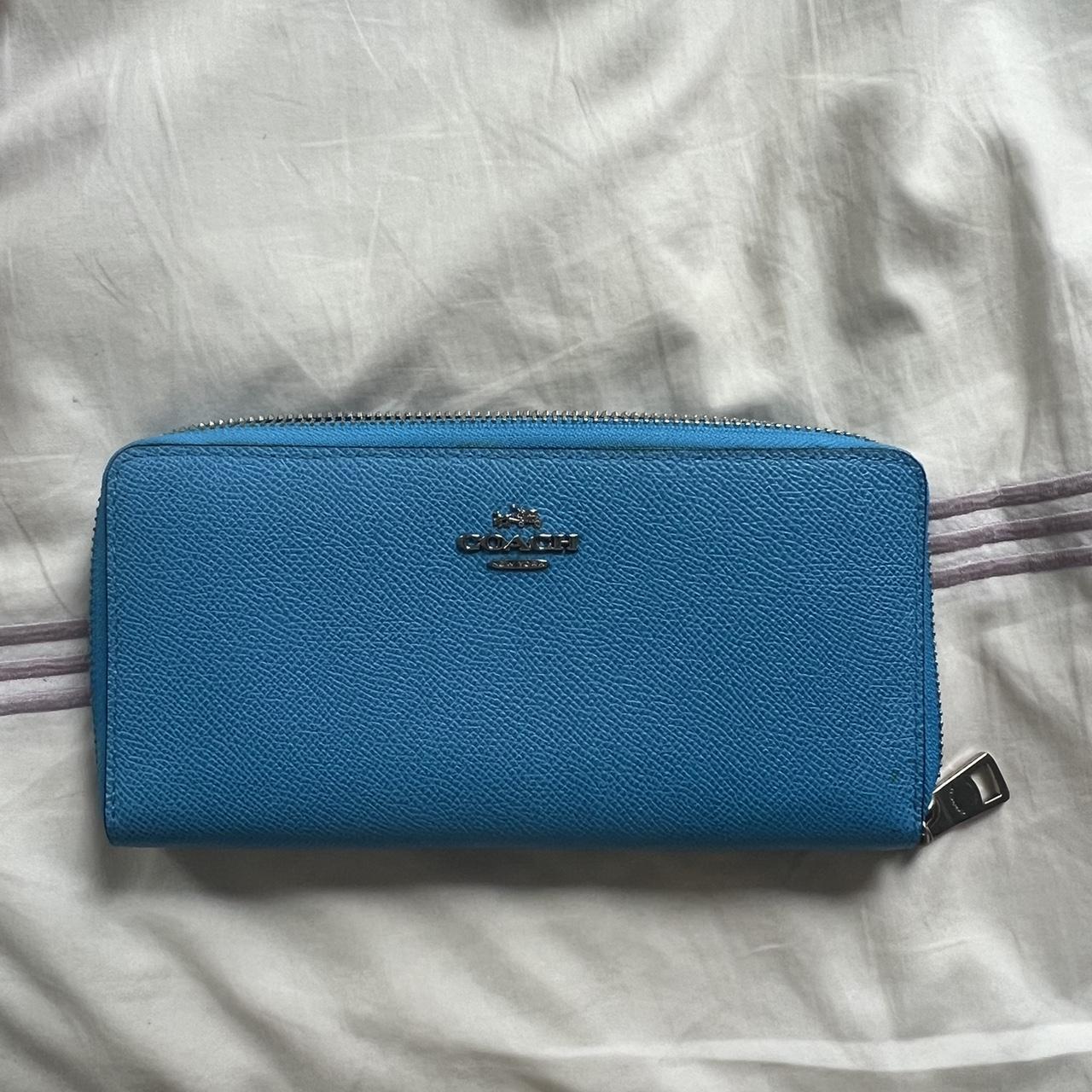 Blue coach wallet in great shape. Amazing size and... - Depop