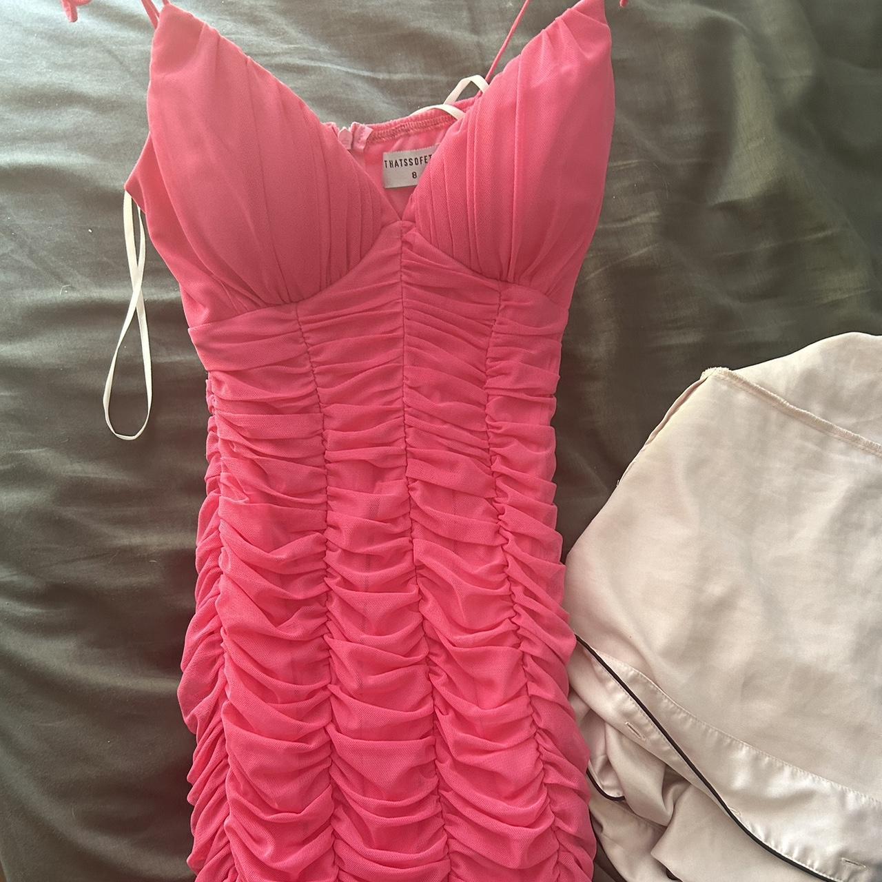 HOT PINK that so fetch mini dress Size S Body... - Depop