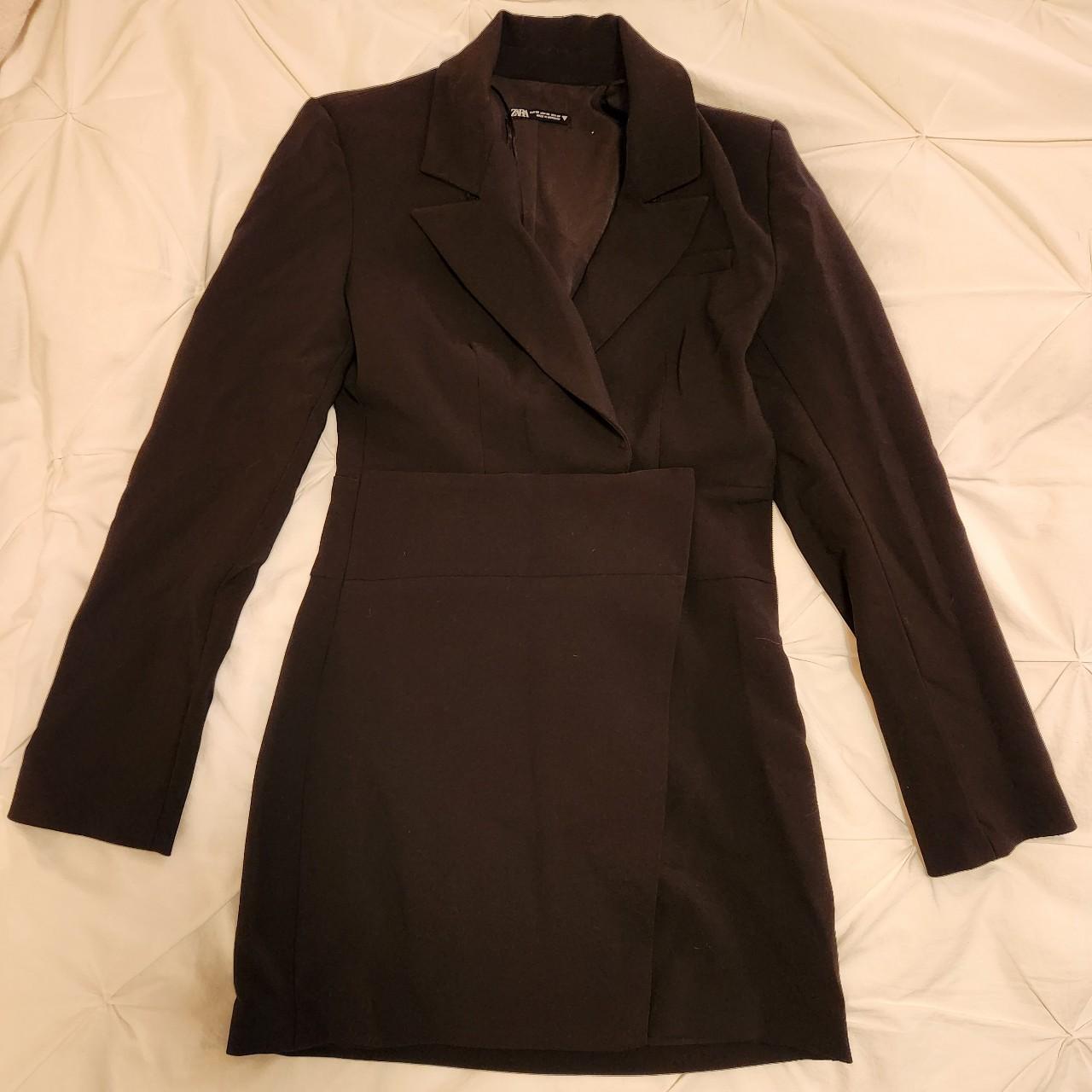 Zara black wrap blazer mini dress Worn once, in... Depop