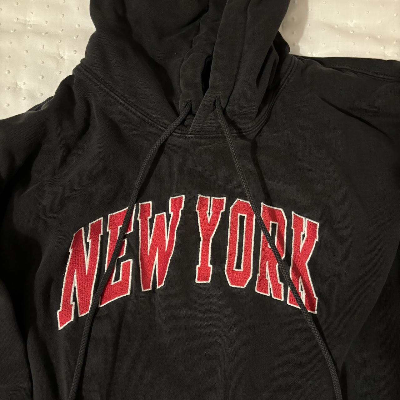 Brandy Melville New York Hoodie Red And Black - $30 (62% Off