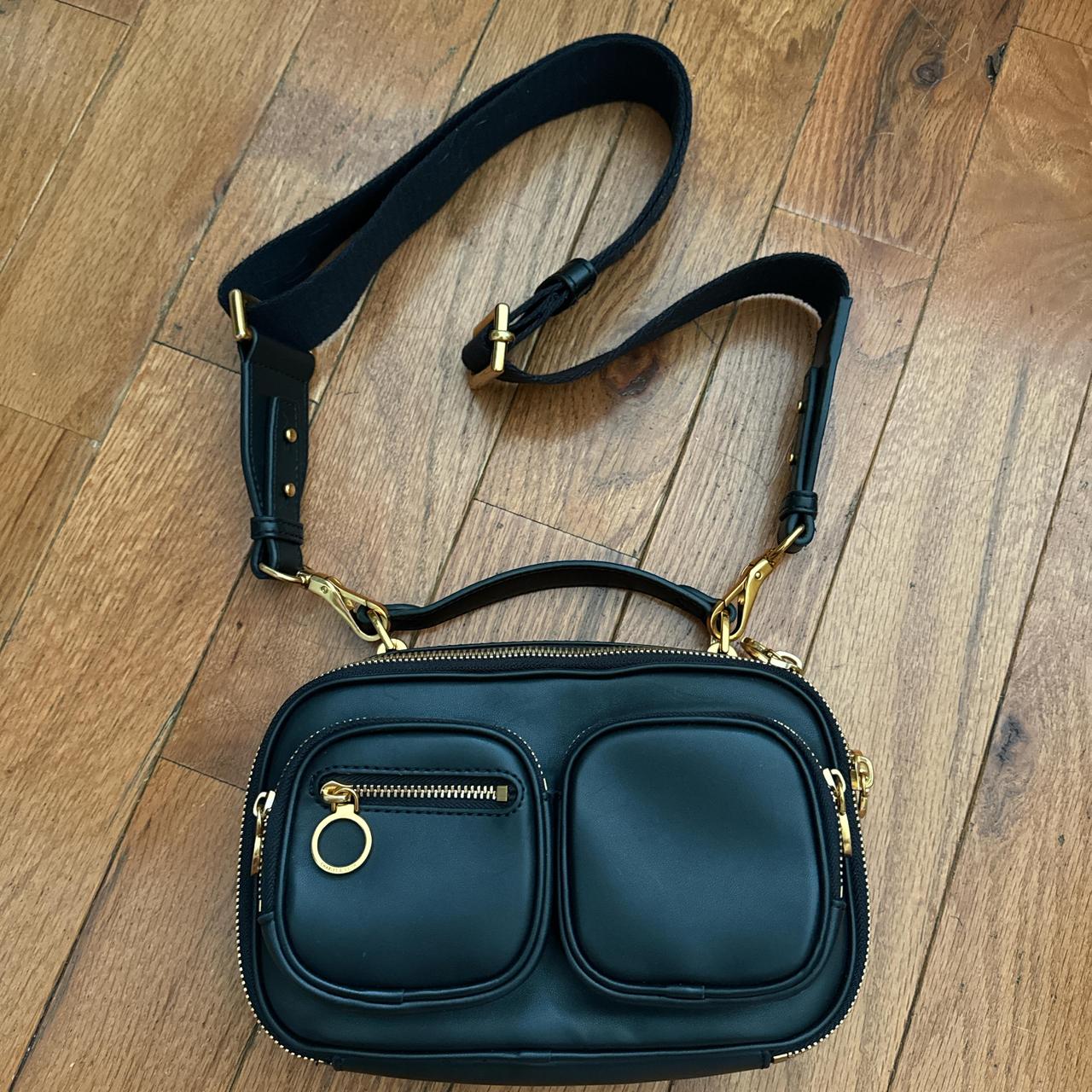 Charles and Keith black camera bag with removable