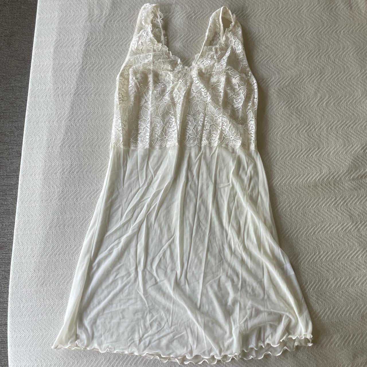 Lace white slip dress Nordstrom intimates size... - Depop