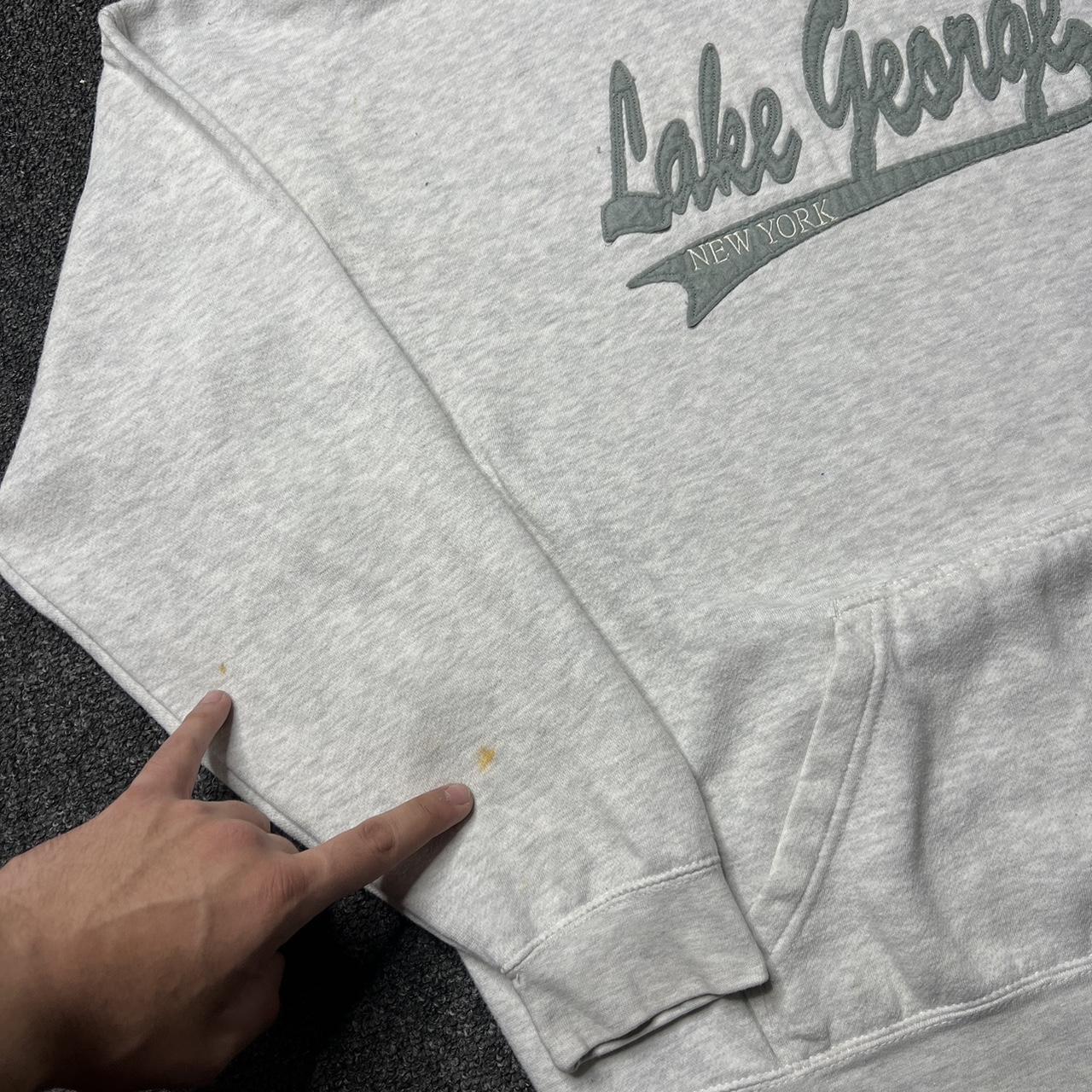 Retro Lake George hoodie flaws shown picture 3 good... - Depop