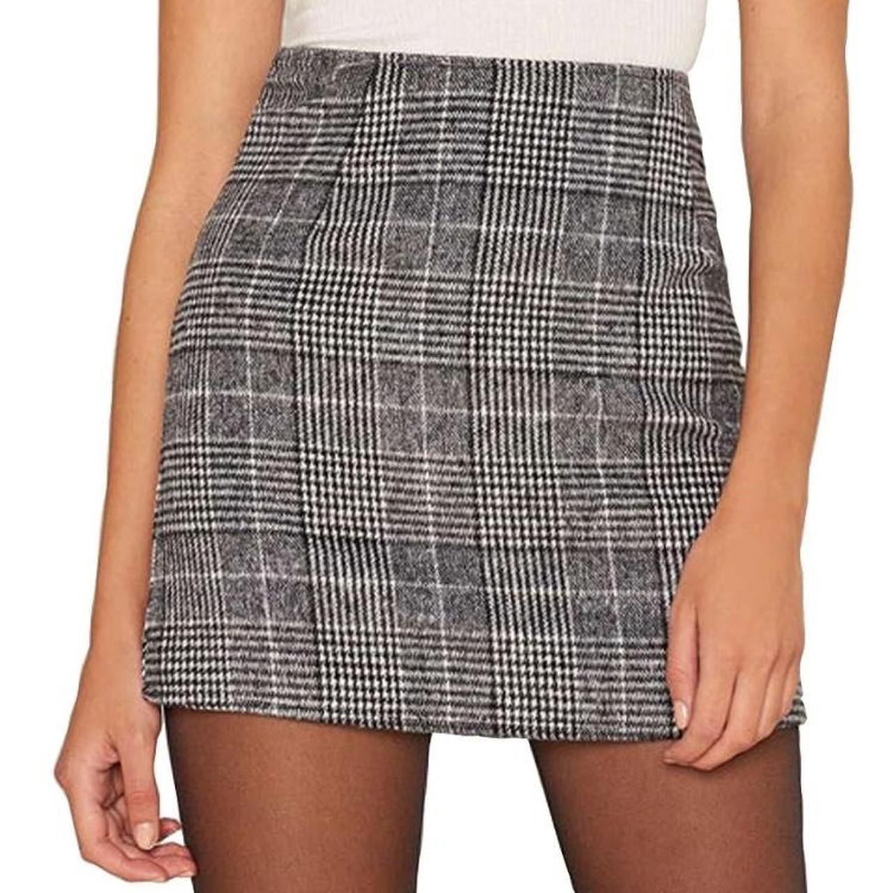 Cute Plaid Pencil High Waist Mini Party Depop