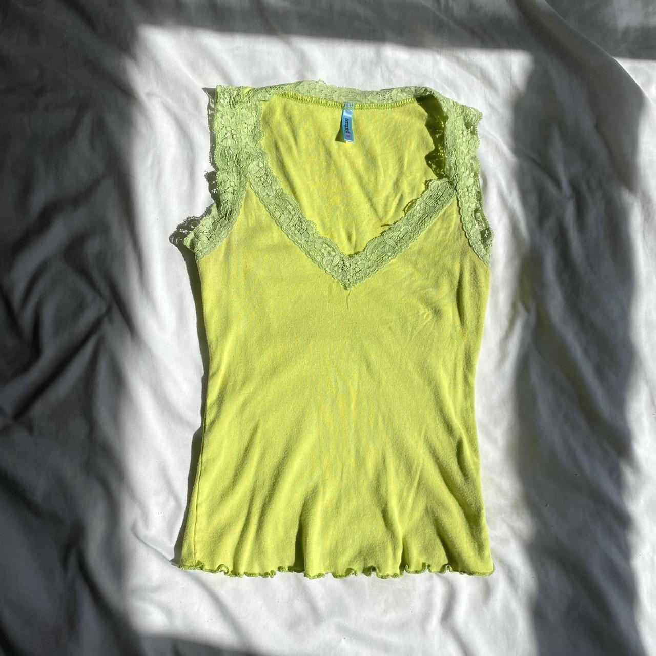 B.Tempt'd Women's Green and Yellow Vest