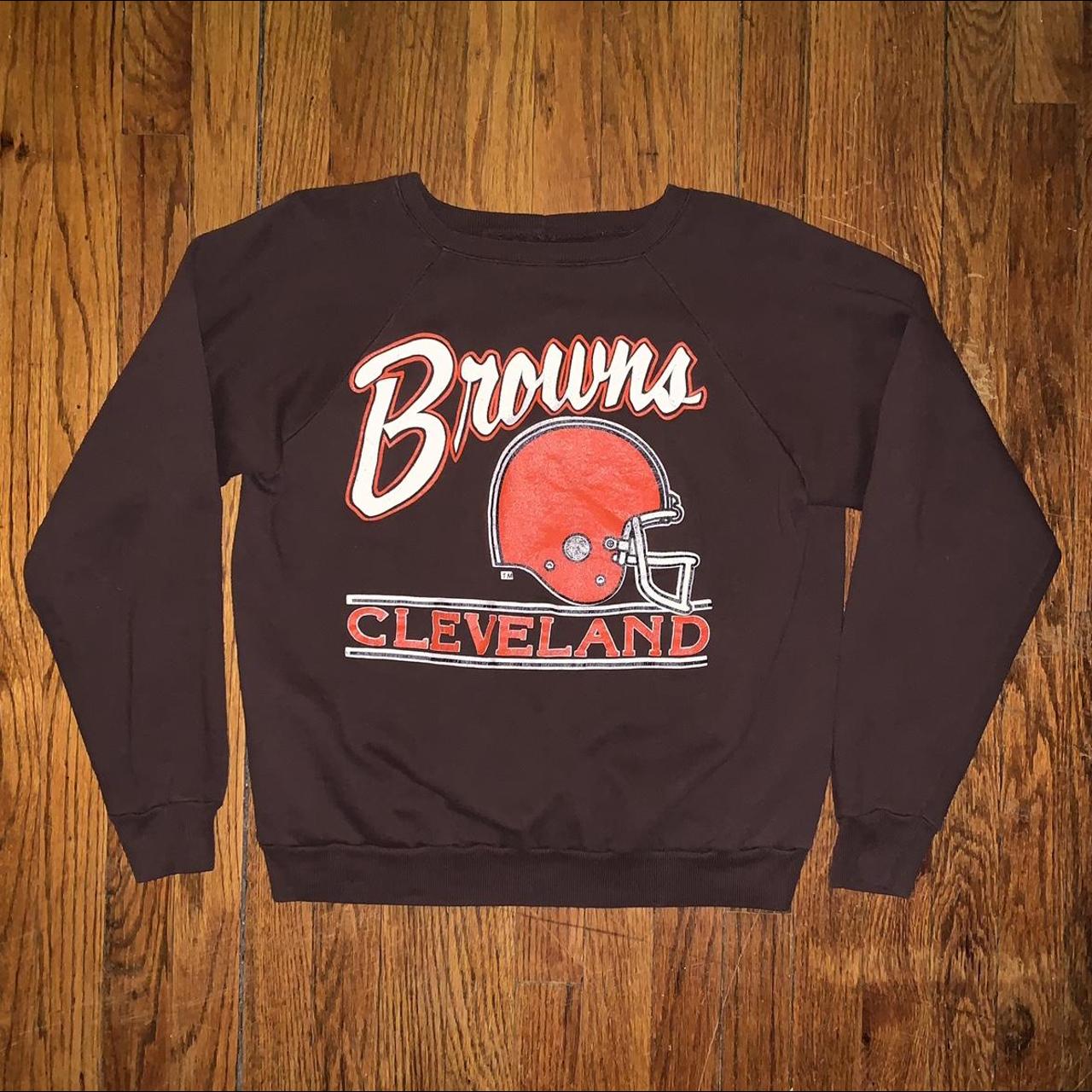 1986 Cleveland Browns Crewneck Sweatshirt - tagged - Depop