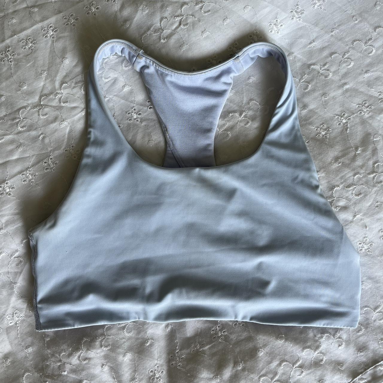 Lululemon baby blue sports bra size 10C I’ve cut... - Depop