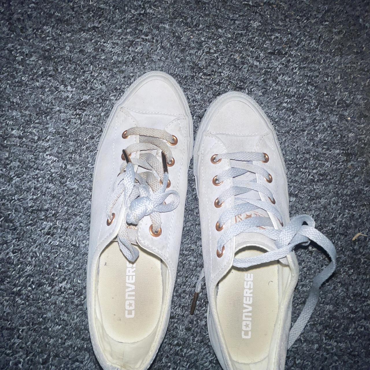 Converse grey store and rose gold