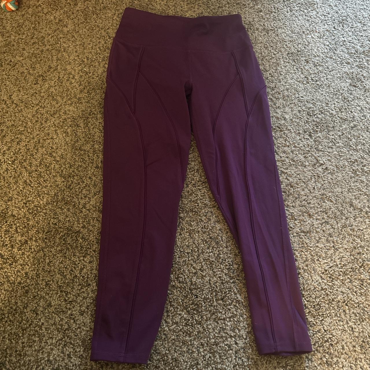 purple workout leggings - Depop