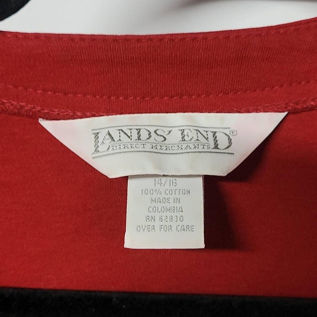 Land's End knit sweater Blazer red button front... - Depop