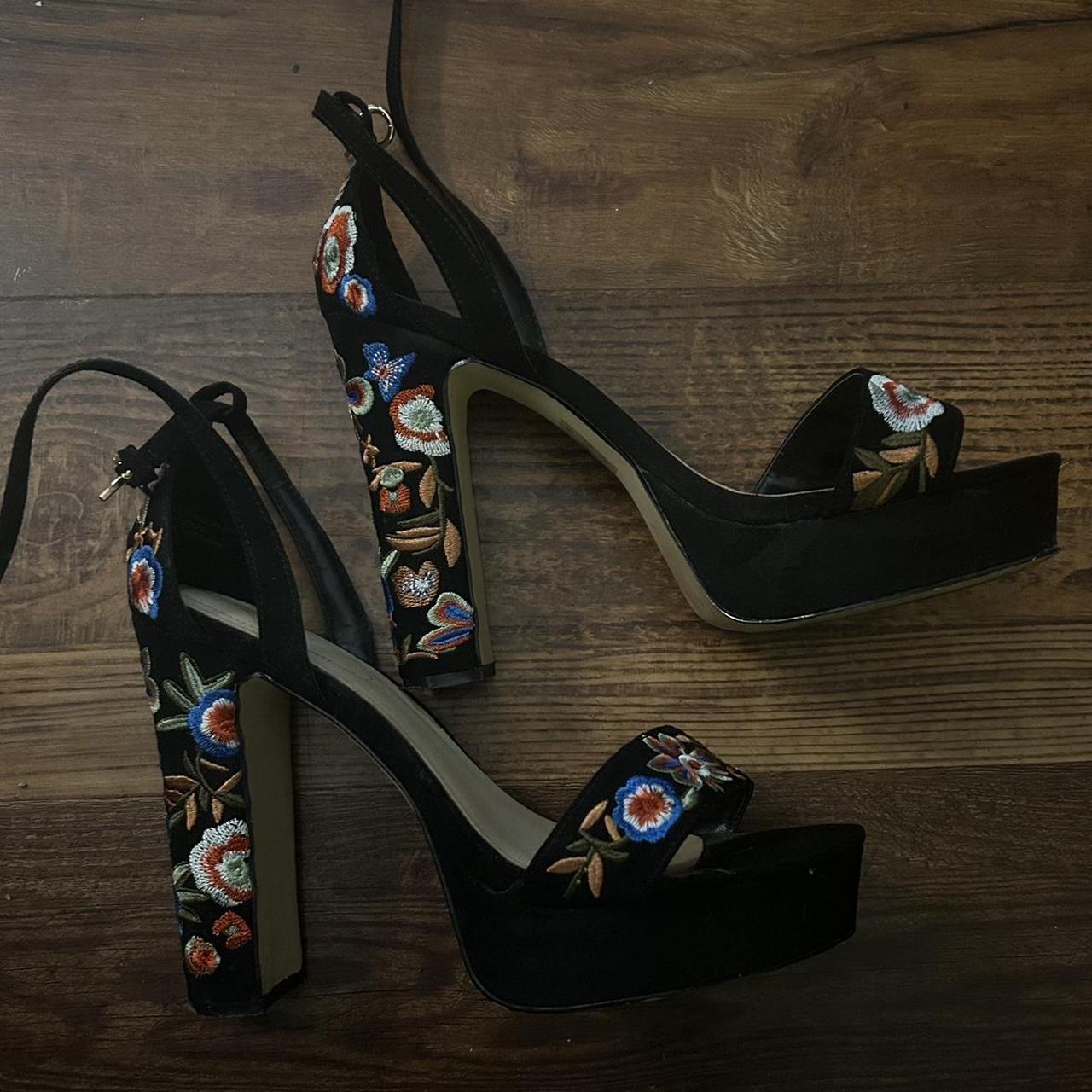 Aldo floral heel outlet shoes