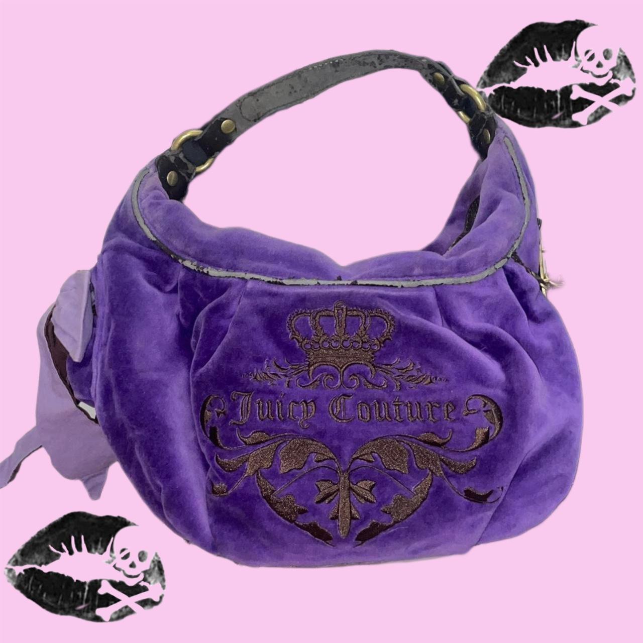 Purple juicy couture purse. Both outside & inside... Depop