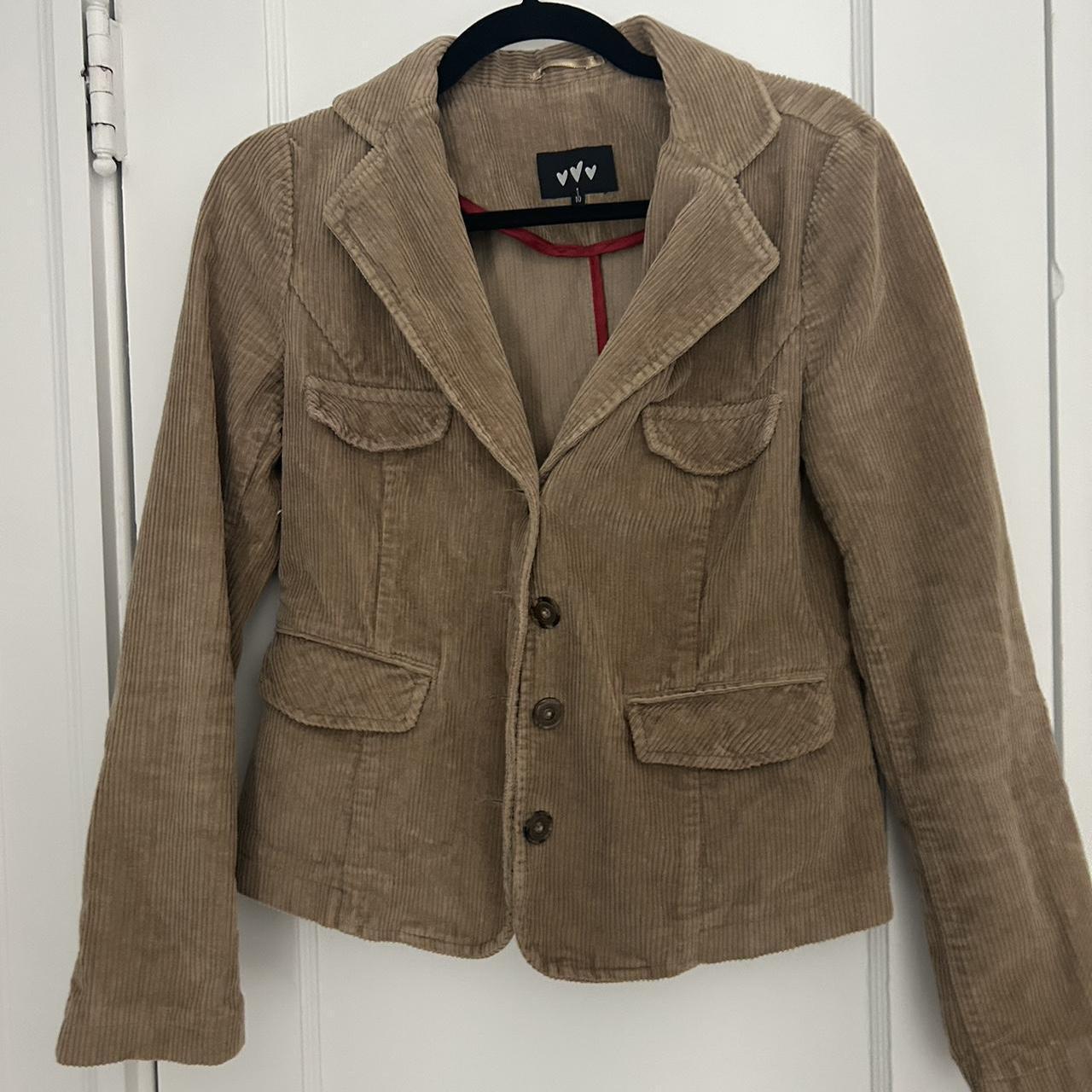 Per Una beige corduroy jacket fits like a small or... - Depop
