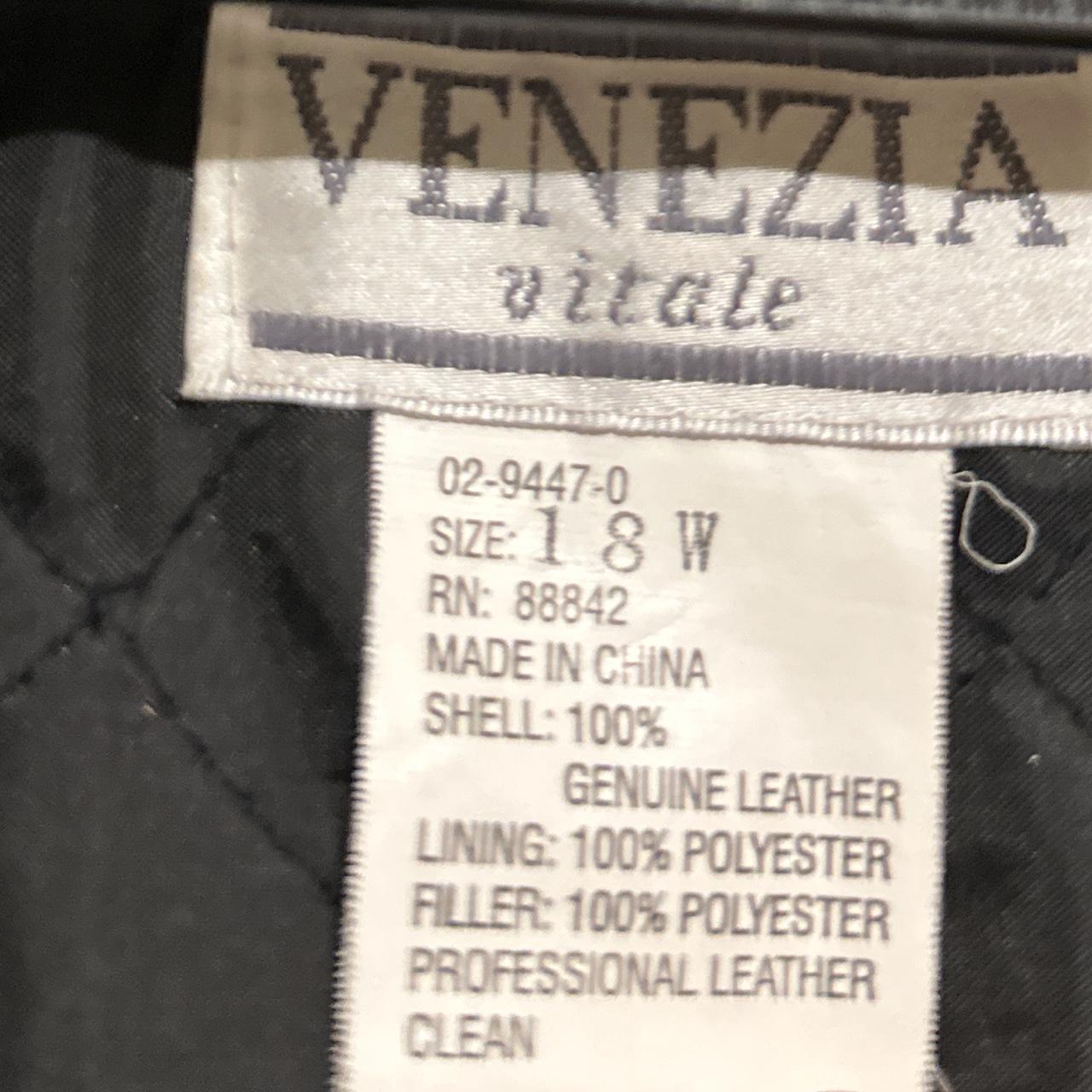 Venezia Vitale Vintage Leather Coat Jacket Size:... - Depop