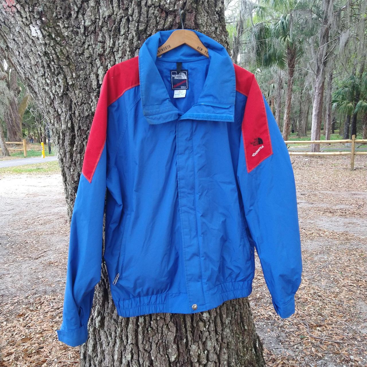 The North Face Men's Red and Blue Jacket | Depop