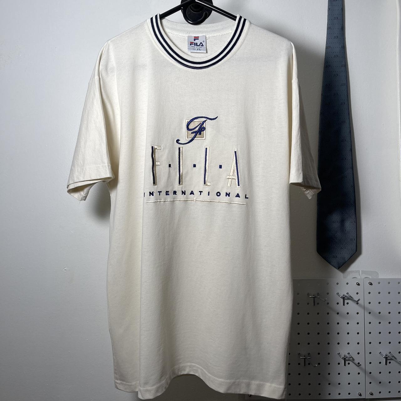 Cream fila sale shirt