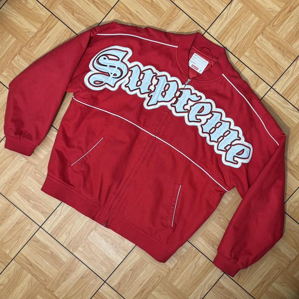 Supreme F/W 2020 Houndstooth Logos Snap Front Jacket | Depop