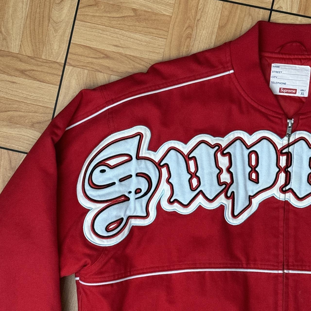 Supreme Houndstooth Logos Snap Front Jacket (FW20) - $168
