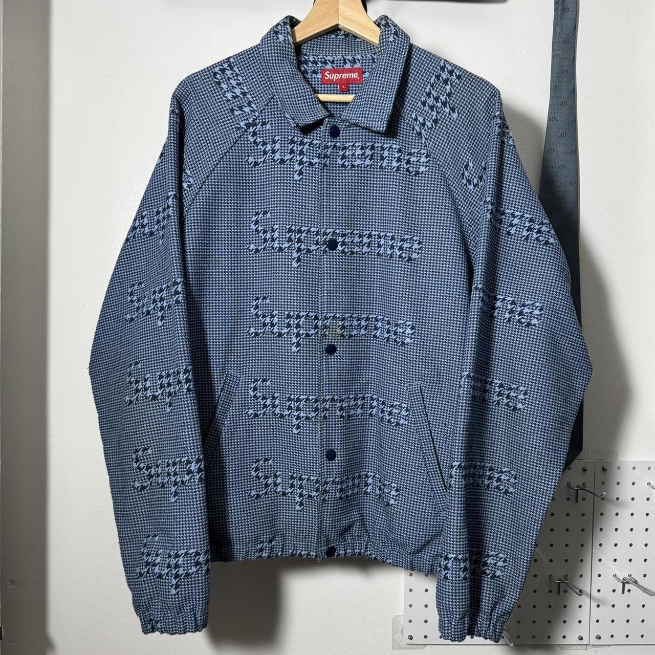 Supreme F/W 2020 Houndstooth Logos Snap Front Jacket...