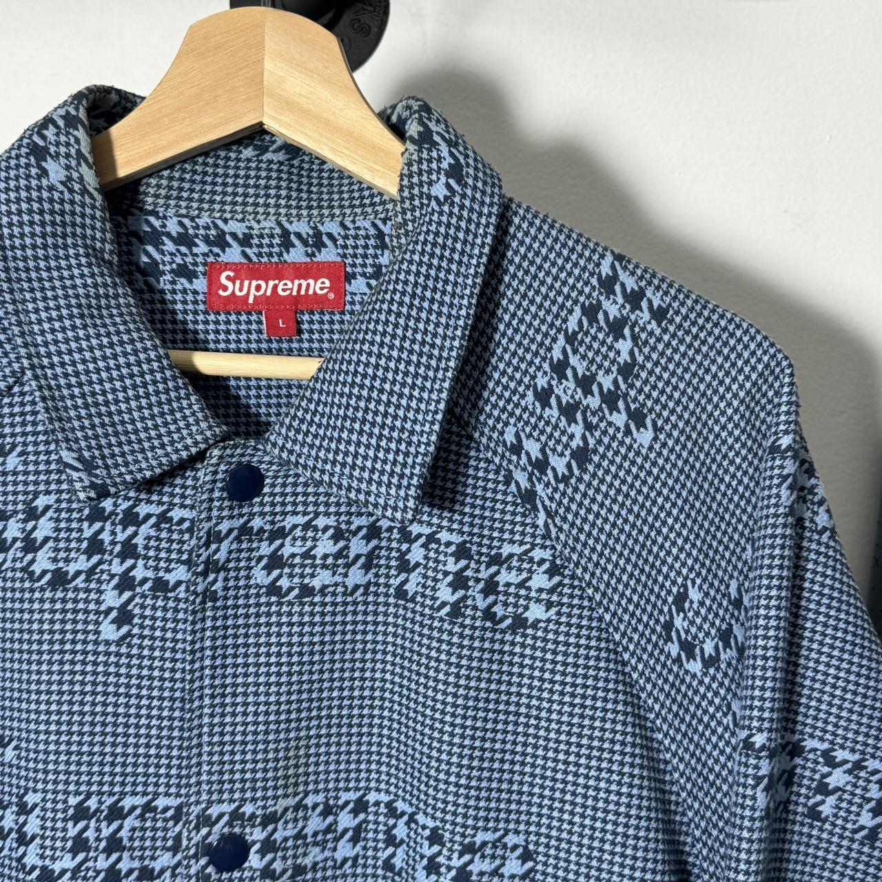 Supreme F/W 2020 Houndstooth Logos Snap Front Jacket...