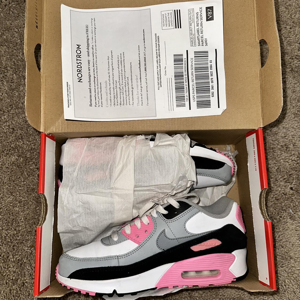 Nike air max 9 grey and rose on sale trainers