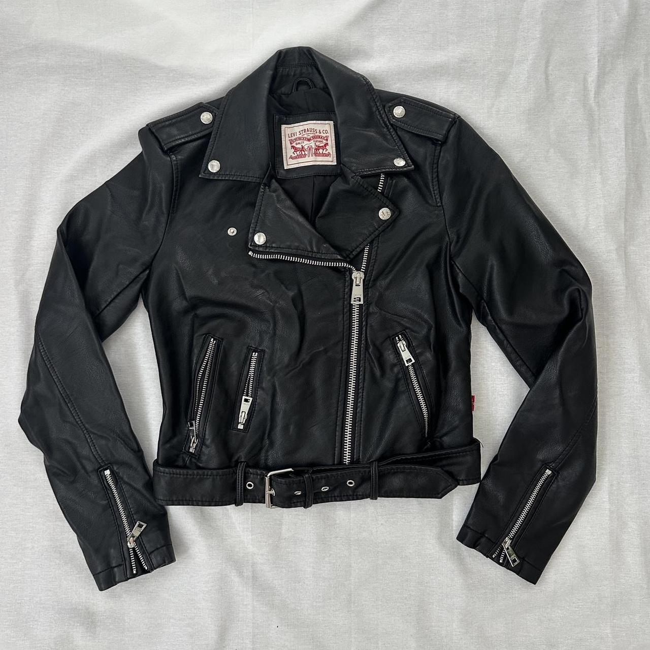 vintage Levi’s leather jacket Depop