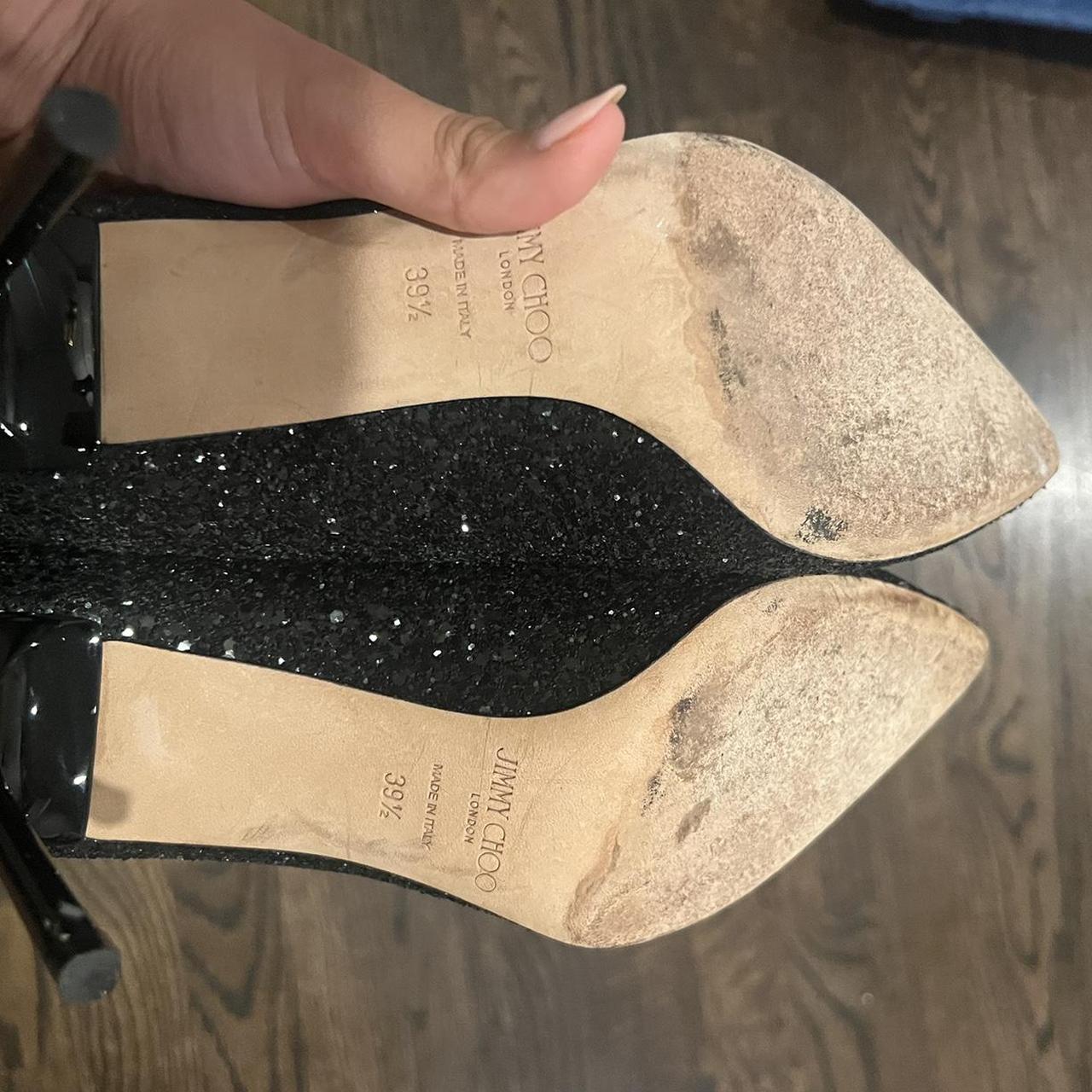 Authentic jimmy Choo glitter black heel. The most... - Depop