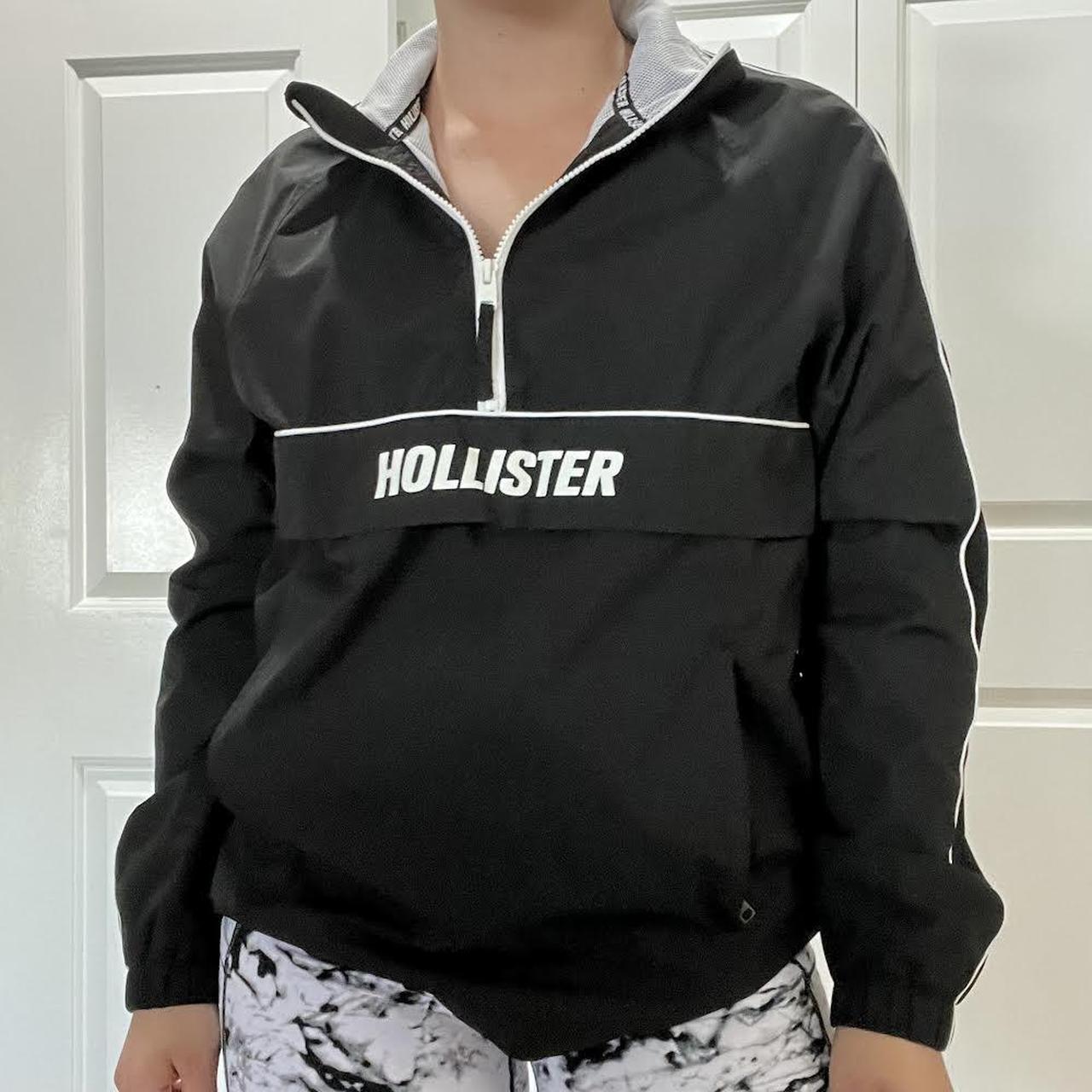 Black and white Hollister jacket. Sides and front