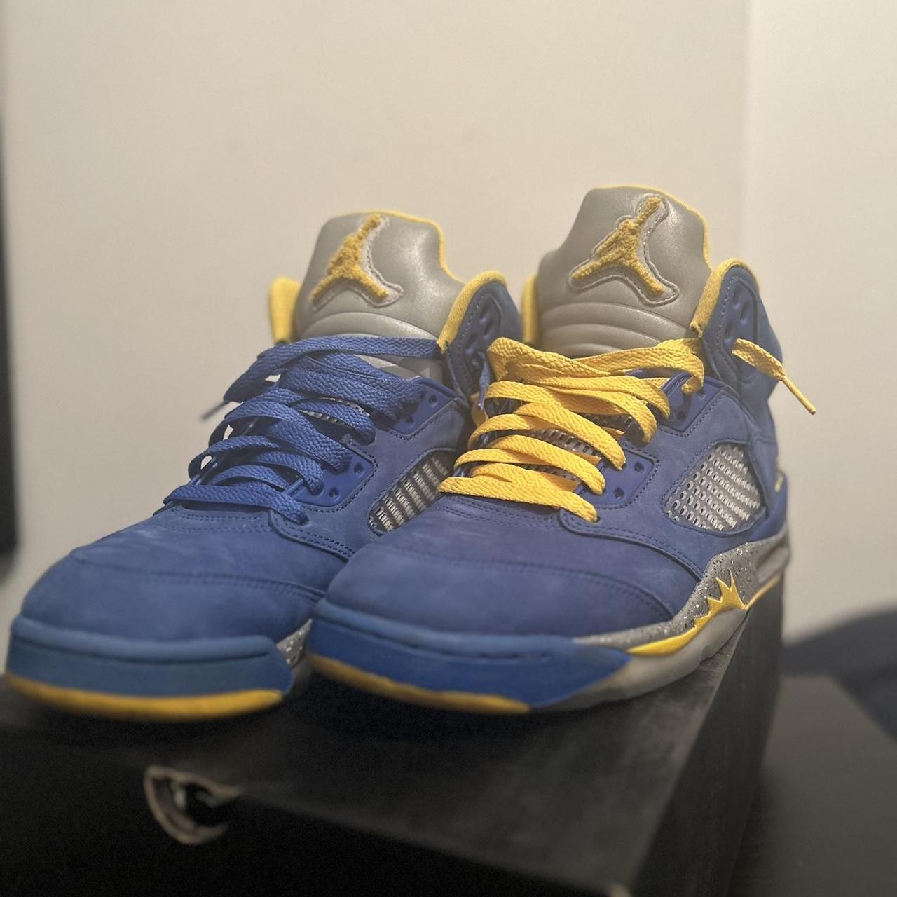 Air Jordan 5 Retro JSP Laney Varsity Royal Worn few. Depop