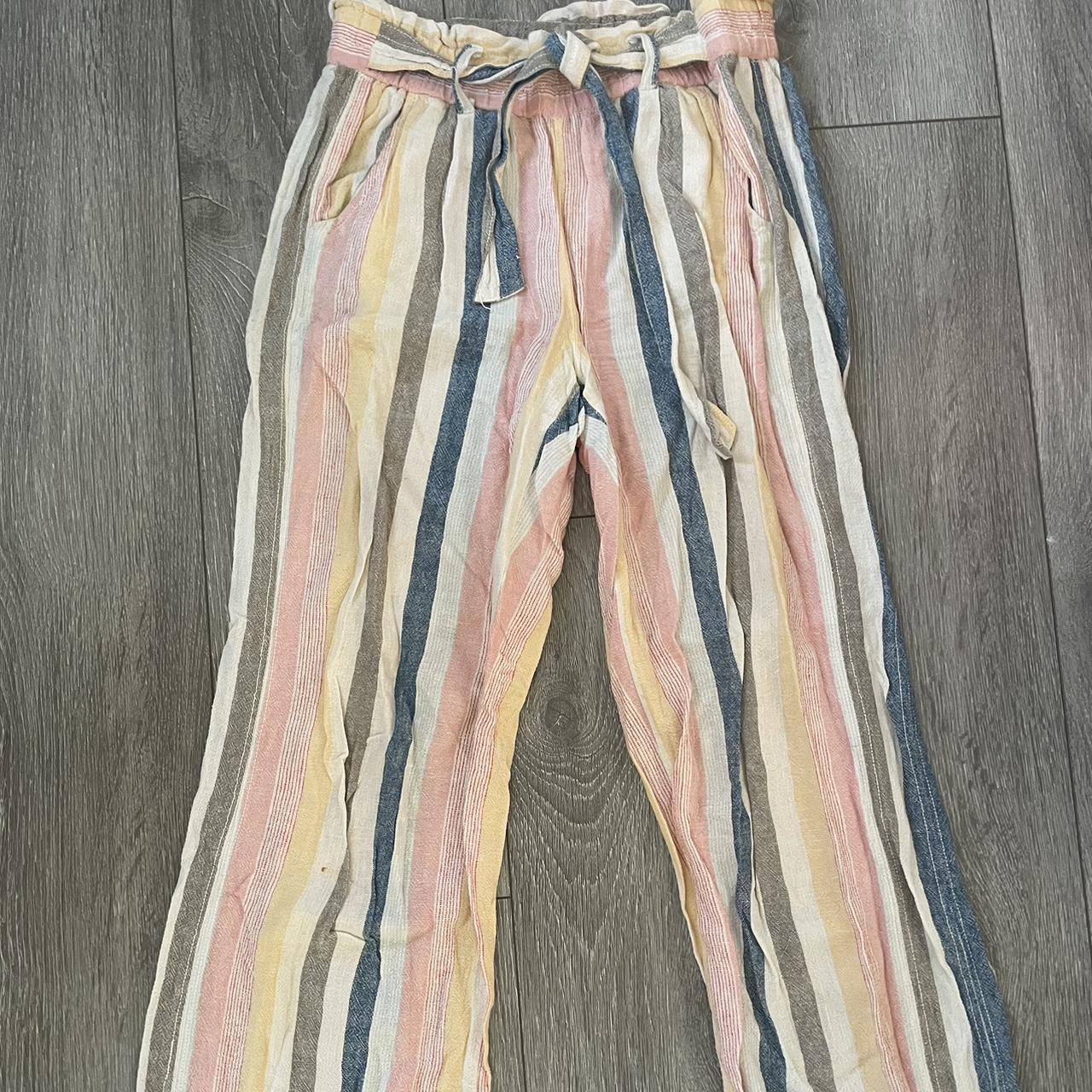 Pastel Linen Wide-Leg Pants