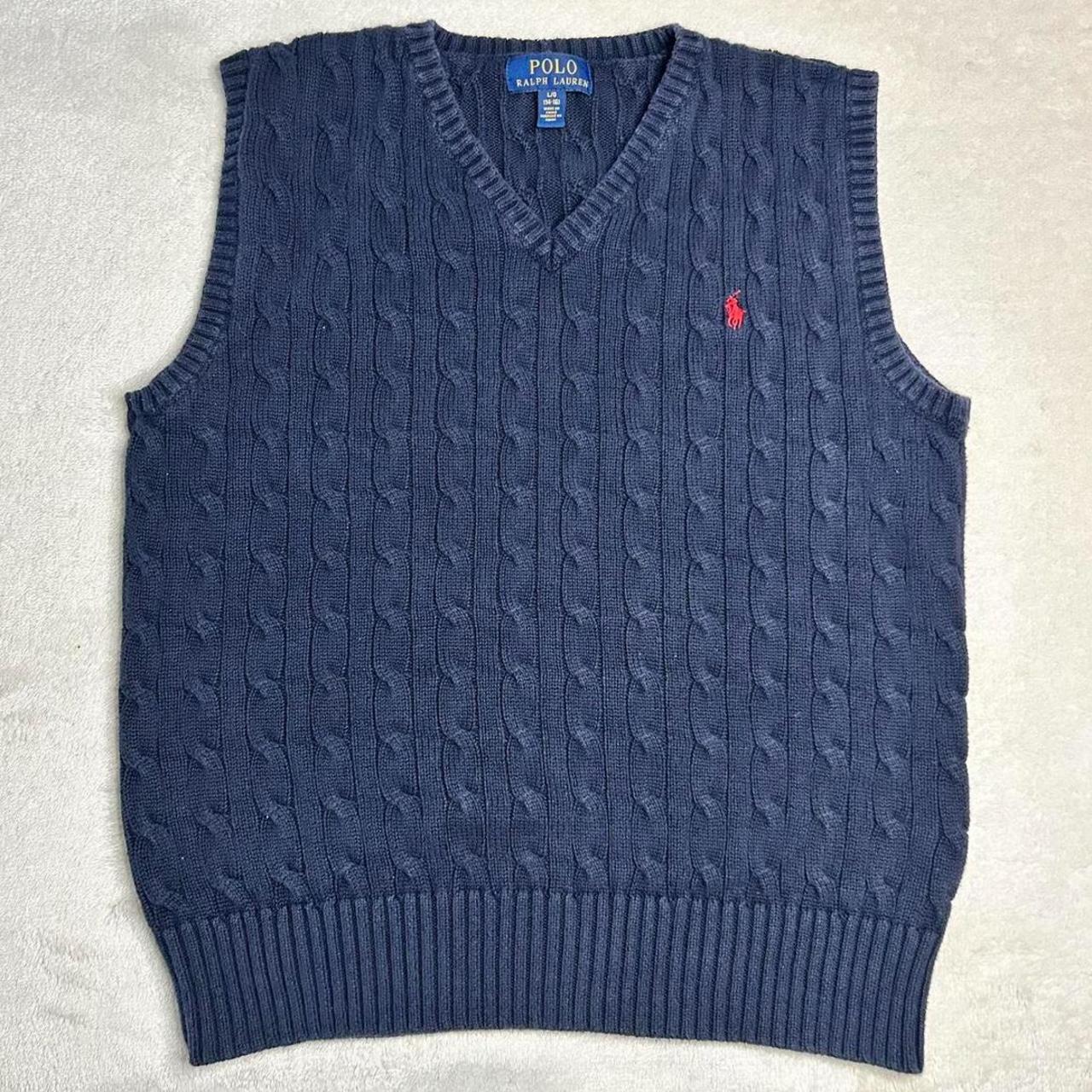 Polo Ralph Lauren cable knit sweater vest PERFECT... - Depop