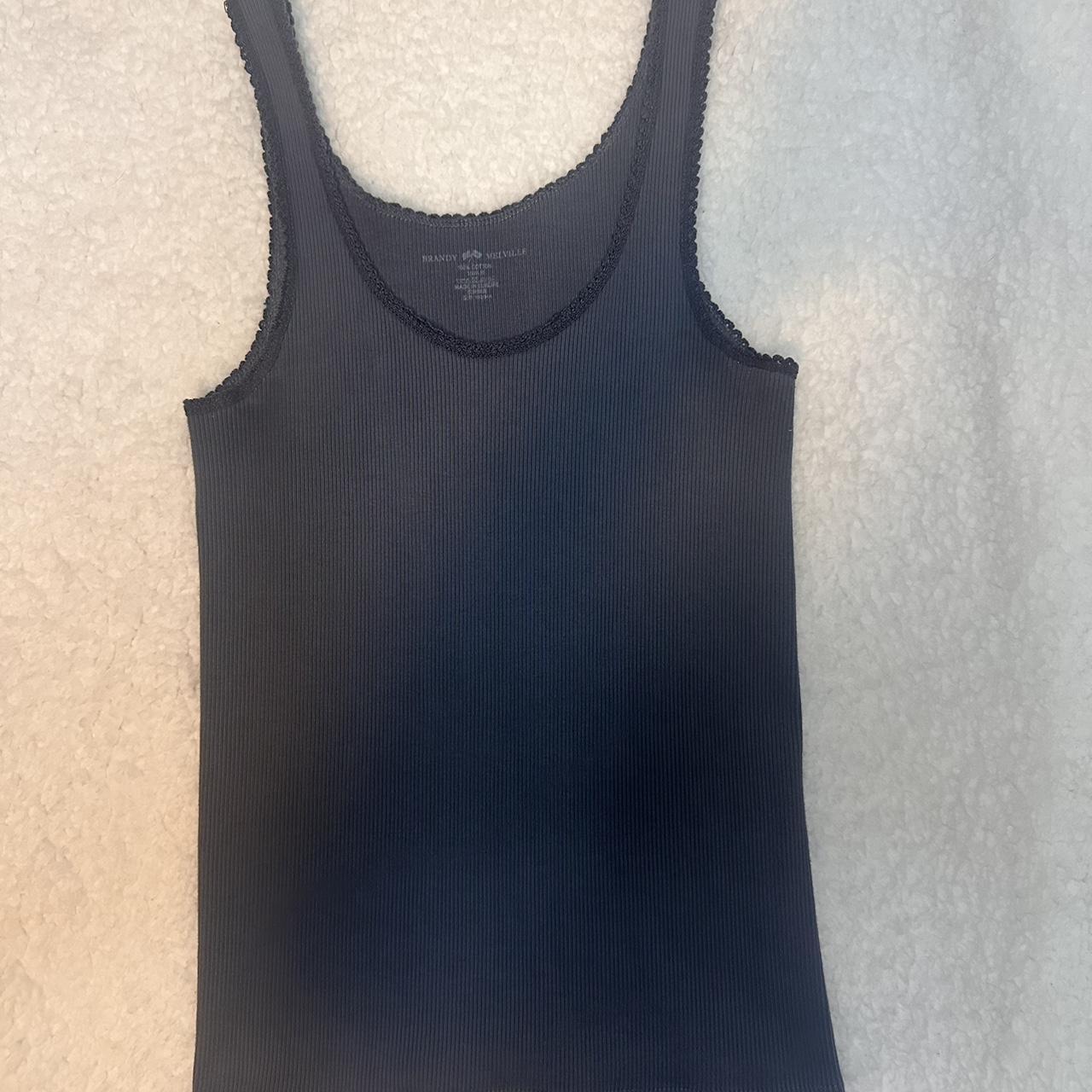 Brandy Melville navy/black tank top #brandymelville - Depop