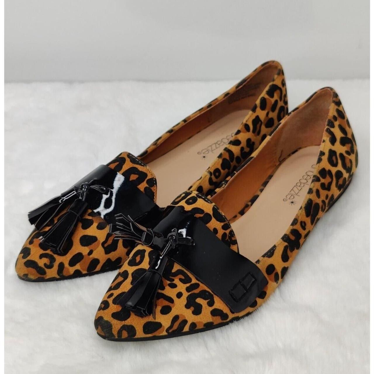 Cheetah store pointed flats