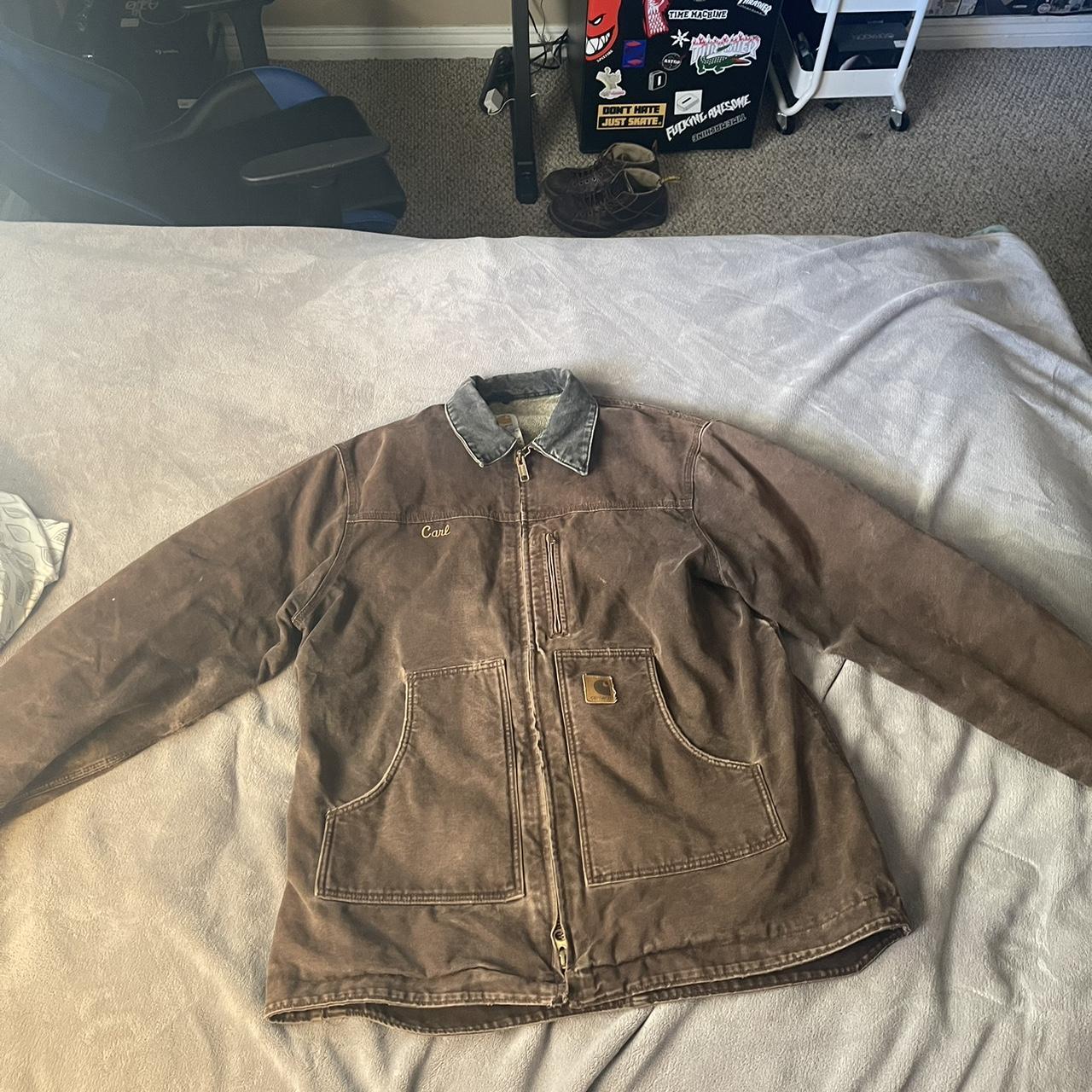 Vintage Carhartt detroit jacket XL Sooo sick and... - Depop