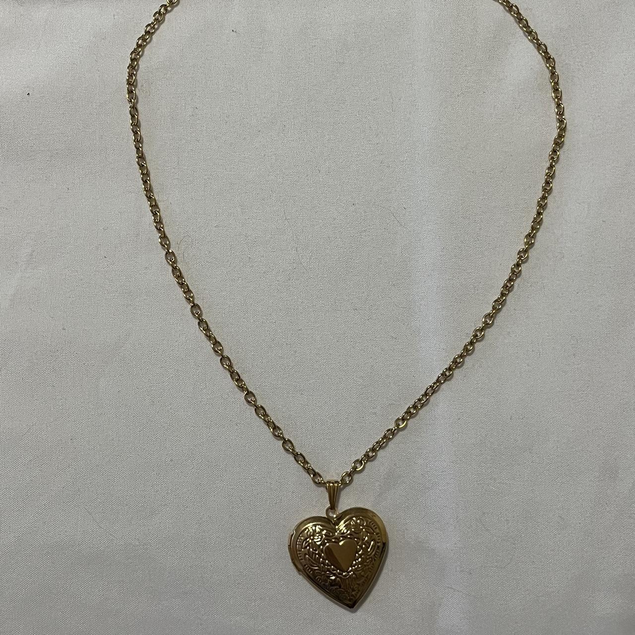 Gold Heart Locket Pendant - in excellent condition... - Depop