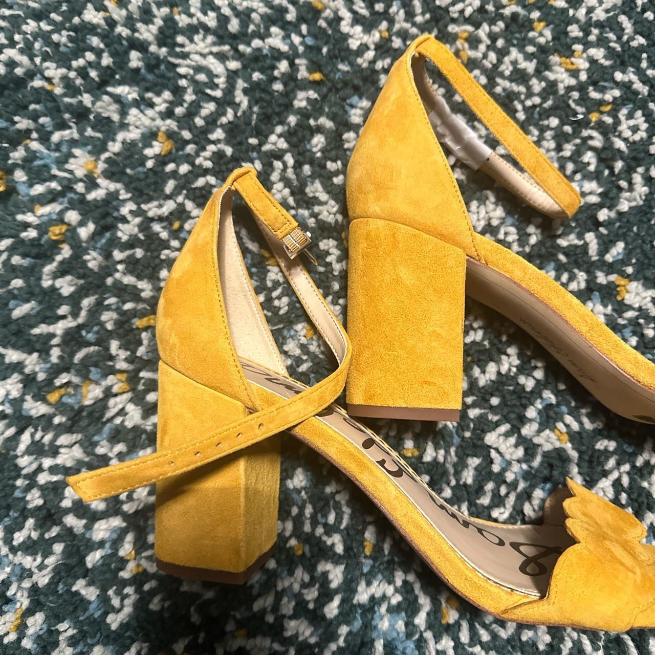 sam edelman white block heels