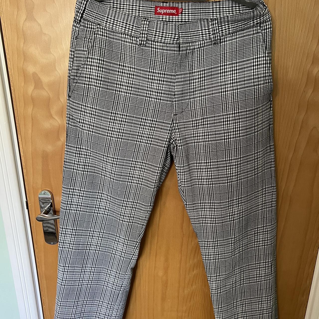 Supreme checkered work pants Size 32 Great condition... - Depop