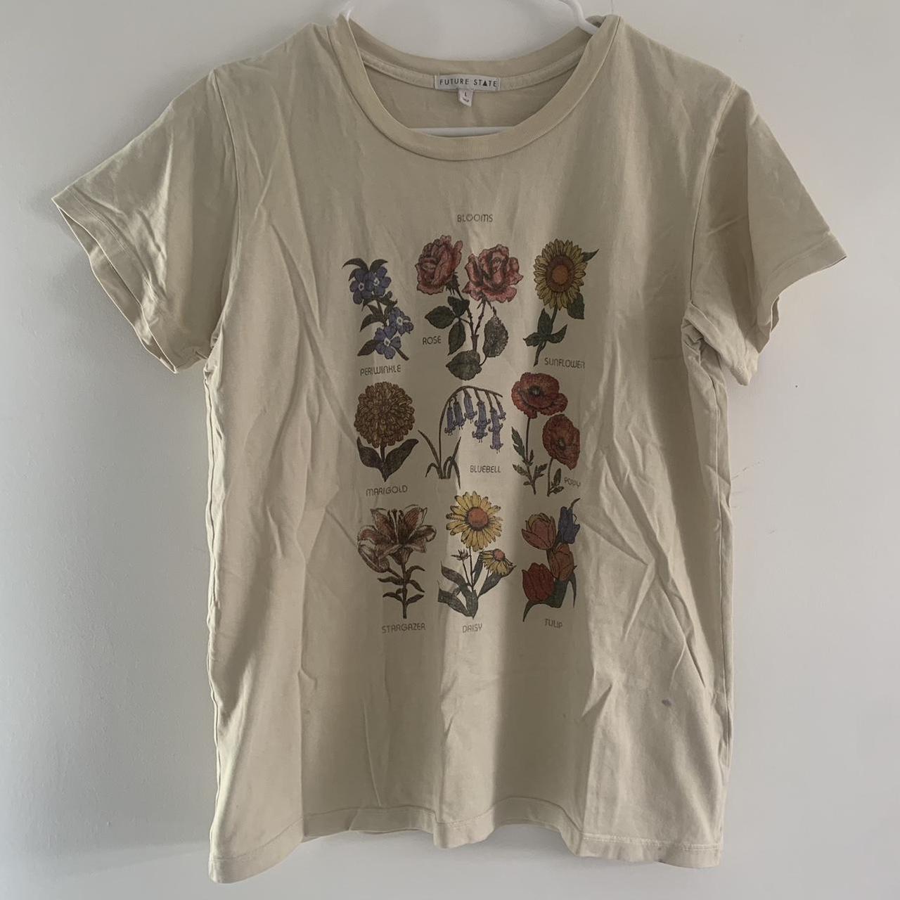 Urban outfitters graphic tee ️ cute botanical floral... - Depop