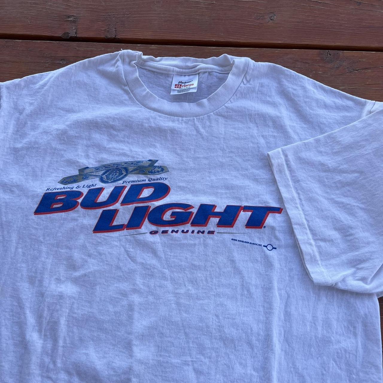 Vintage 1999 Bud Light Beer Shirt - Tagged Size XL.... - Depop