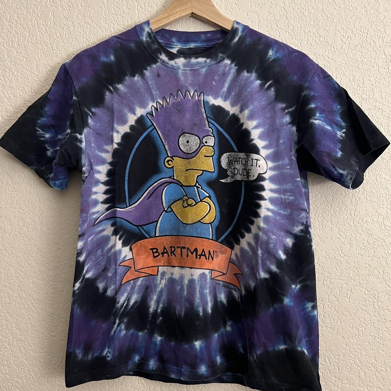 The Simpsons Bartman Tie Dye Shirt - Tagged Size... - Depop