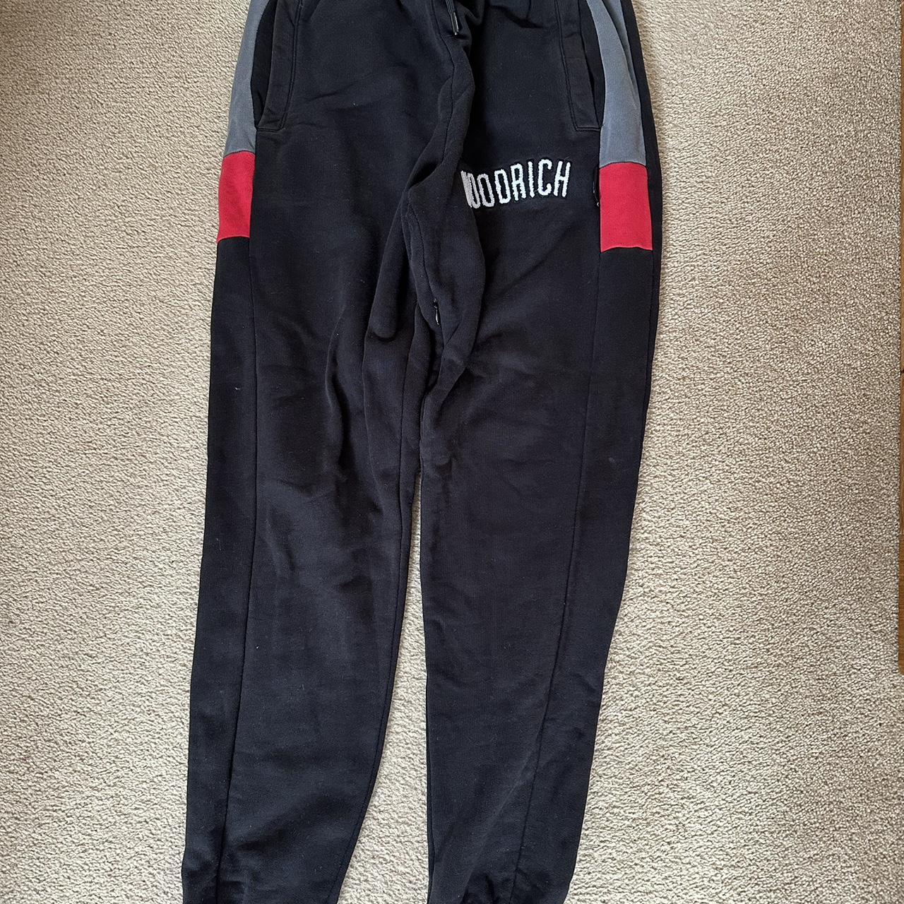 Black/red Lock joggers by Hoodrich 100% Depop