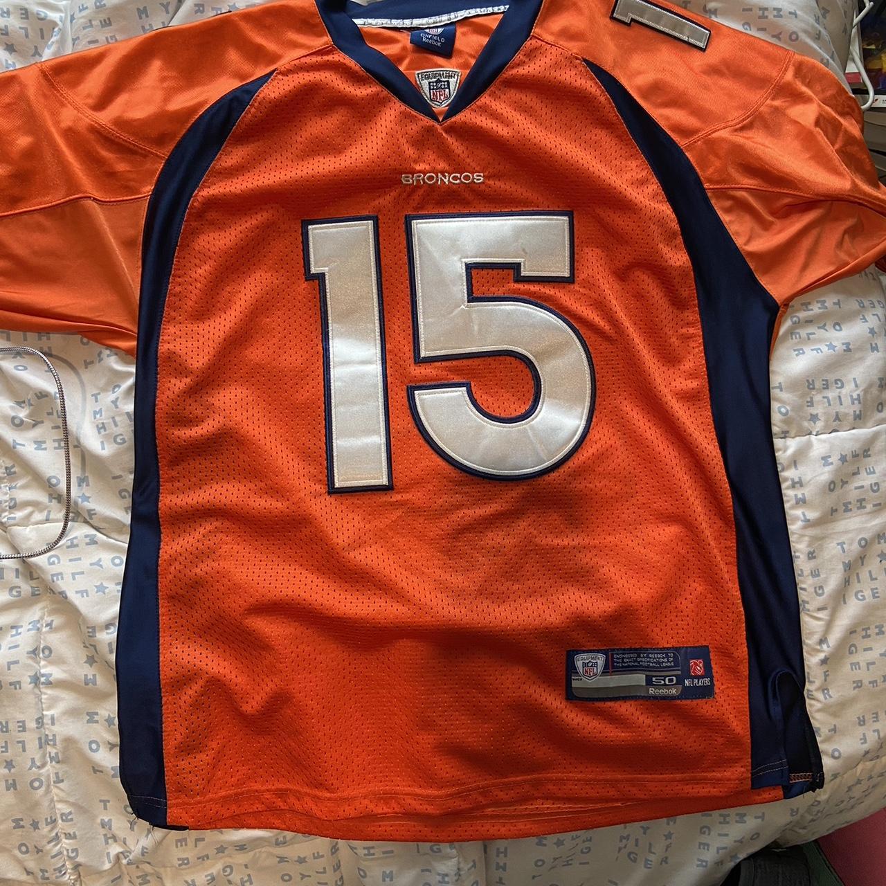 Men's Reebok NFL Tim Tebow #15 Denver Broncos Navy - Depop