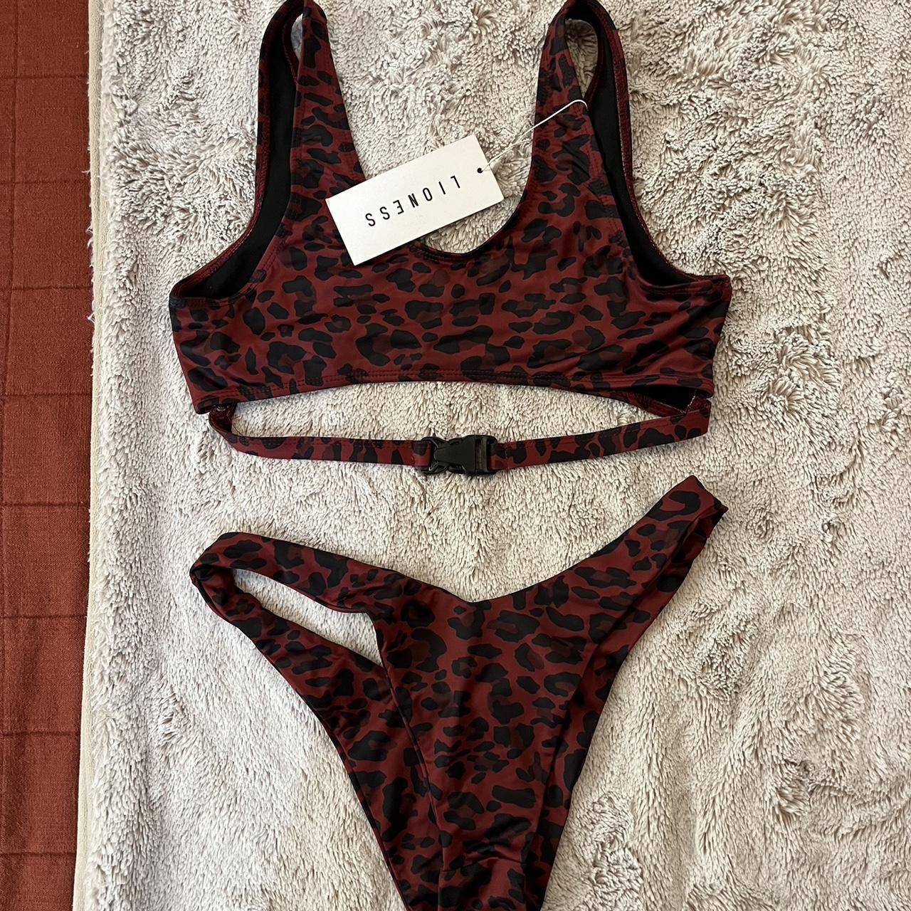 Lioness spandex leopard bikini - tag still on the...